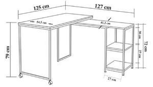 PC asztal Barus (atlanti fenyő + fekete). 1072374