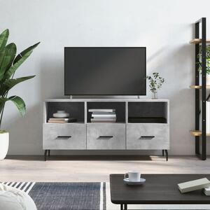 Betonszürke szerelt fa TV-szekrény 102 x 36 x 50 cm