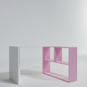 PC asztal Candice (fehér + rózsaszín). 1072419