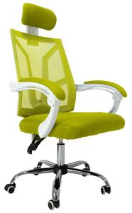 Forgó irodai szék, Scorpio, hálós szövet, 63x128x61 cm, zöld