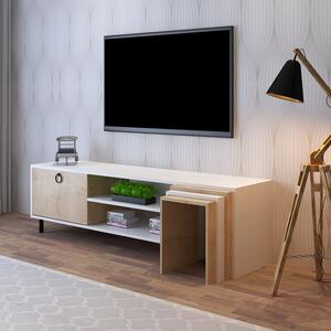 TV asztal/szekrény Tamara (tölgy + fehér). 1072434
