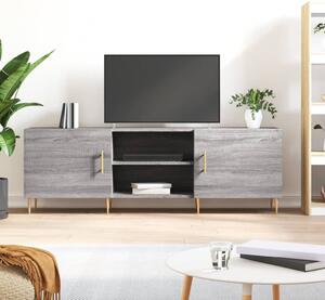 Szürke sonoma színű szerelt fa TV-szekrény 150x30x50 cm