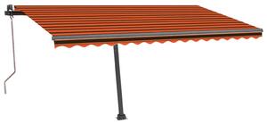 VidaXL narancssárga és barna automata póznás napellenző 400 x 300 cm