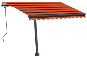 VidaXL narancs-barna kézzel kihúzható póznás napellenző 300 x 250 cm