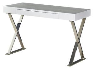 B31 íróasztal - fehér / króm