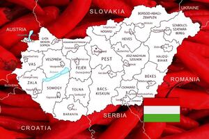 Parafa kép Magyarország térképének képe jellegzetes háttérrel