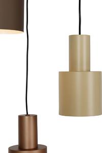 Függesztett lámpa bronz színű, szürkés és bézs 3 fényű - Ans