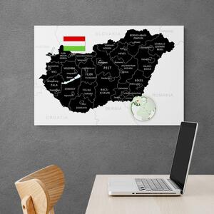 Parafa kép stílusos fekete Magyarország térkép