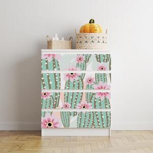 IKEA MALM bútormatrica - rózsaszín kaktuszok