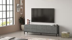 TV asztal/szekrény Ladislava 6 (ezüst + fekete). 1072489