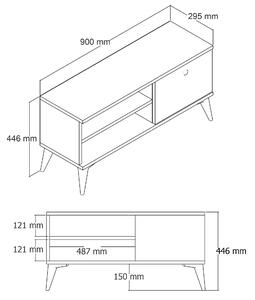 TV asztal/szekrény Rick (dió). 1072535