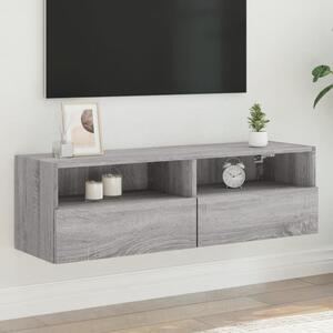 Szürke sonoma színű szerelt fa TV-szekrény 100 x 30 x 30 cm