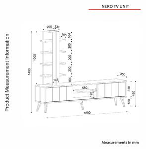TV asztal/szekrény Neo (sötétbarna). 1072551