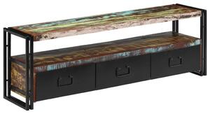 Tömör újrahasznosított fa TV-szekrény 120 x 30 x 40 cm