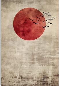 Kép japandi piros hold