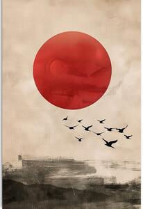 Kép japandi piros hold varázsa