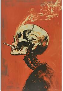 Kép japandi csontváz cigarettával