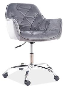 Irodai szék Q-190 VELVET, szürke