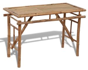 VidaXL összecsukható bambusz kerti asztal 120 x 50 x 77 cm