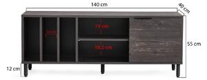 TV asztal/szekrény Karlin (sötétbarna). 1072661