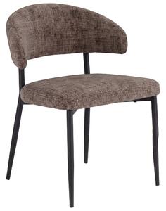 MAZZONI EXPORT IRIS Tompa Barna (Juto 24 szövet) / fekete lábak - MODERN KÁRPITOZOTT SZÉK BOHO STÍLUSÚ NAPPALIBA/ÉTKEZŐBE
