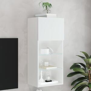 Fehér TV-szekrény LED-lámpákkal 40,5x30x90 cm
