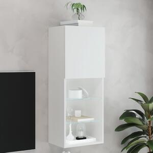 Fehér TV-szekrény LED lámpákkal 40,5 x 30 x 102 cm