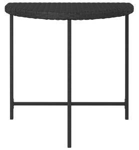VidaXL fekete polyrattan kerti asztal 80 x 50 x 75 cm