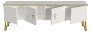 TV asztal/szekrény Capari (fehér + arany). 1072713