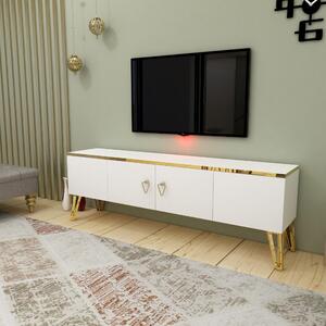 TV asztal/szekrény Capari (fehér + arany). 1072713