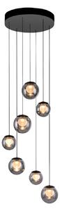 Függőlámpa PURE, Popup, dimmable, Szürke, Nappali, Üveg