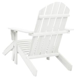 VidaXL fehér fa kerti szék zsámollyal