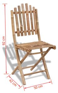 VidaXL 2 db összecsukható bambusz kerti szék
