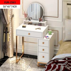 BeComfort FUR-2501 fésülködőasztal öltözőasztal sminkasztal fehér 50 x 40 x 74 cm
