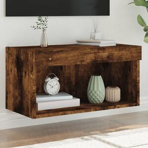 Füstös tölgy színű TV-szekrény LED-világítással 60 x 30 x 30 cm