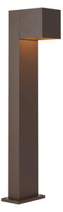 Kültéri lámpa rozsdabarna 65 cm LED-del IP64-es védettséggel, halvány fénnyel és napelemmel - Charlene