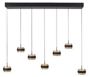 Függőlámpa PURE, Falling Rings, dimmable, Fekete, Nappali, Fém, Modern