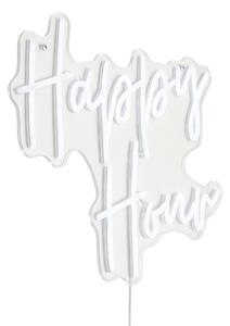 Neon fali lámpa fehér LED-del - Happy Hour