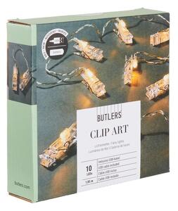 CLIP ART LED égősor USB csatlakozóval, csipesz 10 égővel