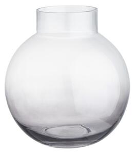 GLOBE üveg váza, világosszürke 22,5cm