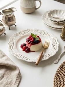 Sinsay - Tányér áttört szegéllyel és ornamentummal - fehér