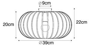 Design mennyezeti lámpa rozsdabarna 39 cm - Johanna