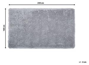 Világosszürke hosszú szálú szőnyeg 160 x 230 cm CIDE