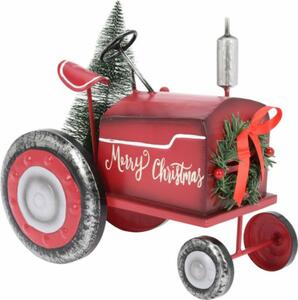 Karácsonyi traktor dekoráció