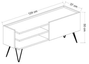 TV asztal/szekrény Arale (dió + fekete). 1072983