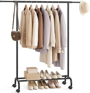 Cuier stander Negru Songmics 126x40x157 cm