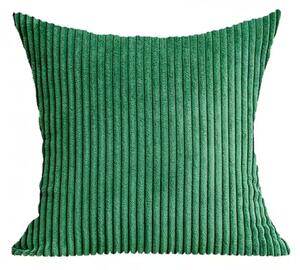 Elegáns kordbársony díszpárna huzat 45X45 cm - Zöld