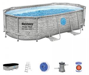 BESTWAY Power Steel Swim Vista medencés ablak 427x250x100 14x8FT 7in1