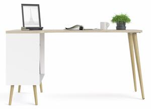 Tvilum Sarok íróasztal OSLO 2 fiókkal tölgyfa színű lappal
