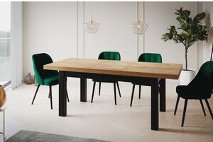 Classic összecsukható asztal (160x90cm) Kézműves tölgy Fekete